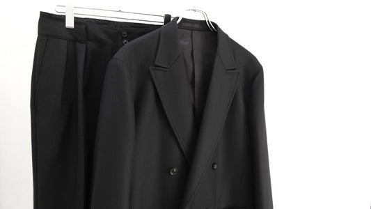 なんて｜SUPER FINE LIGHT MELTON DB JKT,TUCKED TROUSERS｜ULTERIOR 25AW｜えん -en-