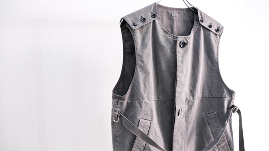 本質｜Overdyed Wrap Vest｜Fujimoto 24AW｜えん -en-