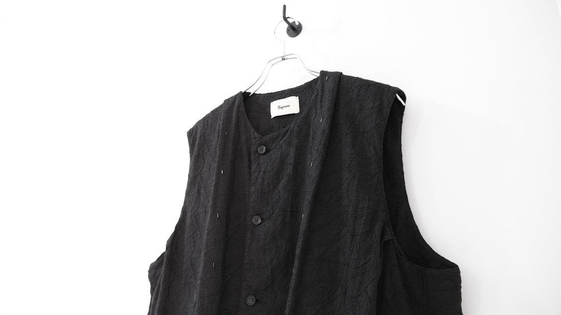 情｜Cotton embroidary beads vest｜nagoune 25AW｜えん -en-
