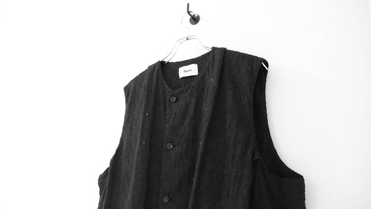情｜Cotton embroidary beads vest｜nagoune 25AW｜えん -en-