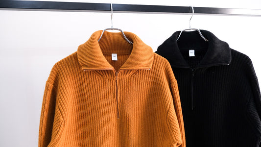 頑｜half zip tokkuri knit｜satou 24AW｜えん -en-