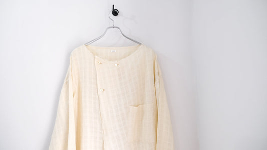 こそ｜Heat Treatment Tucked Shirt｜Fujimoto 26SS｜えん -en-