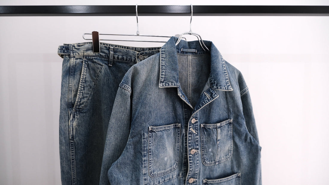 顔｜FADED LIGHT DENIM SHORT COVERALL,FADED LIGHT DENIM WORK PANTS｜ULTERIOR 26SS｜えん -en-