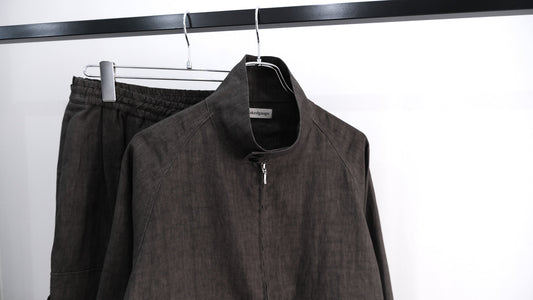 でも｜SUMI LINEN N48 BLOUSON,SUMI LINEN WIDE EASY CARGO PANTS｜nekedgauge 26AW｜えん -en-