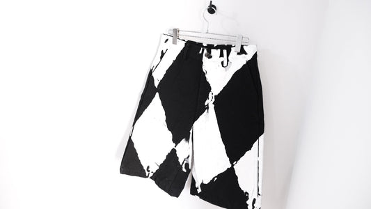 極端｜Printed Dia Wide Shorts｜Fujimoto 25SS｜えん -en-