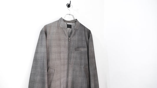 揺らぐ｜ウールアーバン格子・ジップジャケット｜山内 26SS｜えん -en-