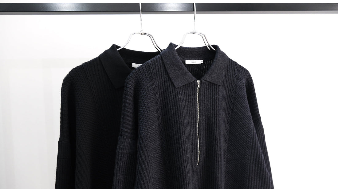 控え｜Teriha Zip Polo｜YASHIKI 26AW｜えん -en-
