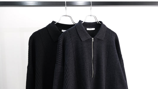 控え｜Teriha Zip Polo｜YASHIKI 26AW｜えん -en-