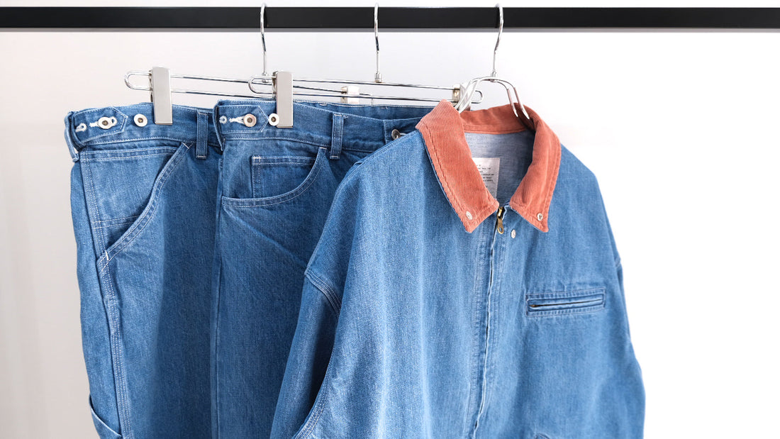 程｜DENIM WORK BLOUSON,DENIM BOOTCUT 5P PANTS,DENIM PAINTER PANTS｜INNAT 26SS｜えん -en-