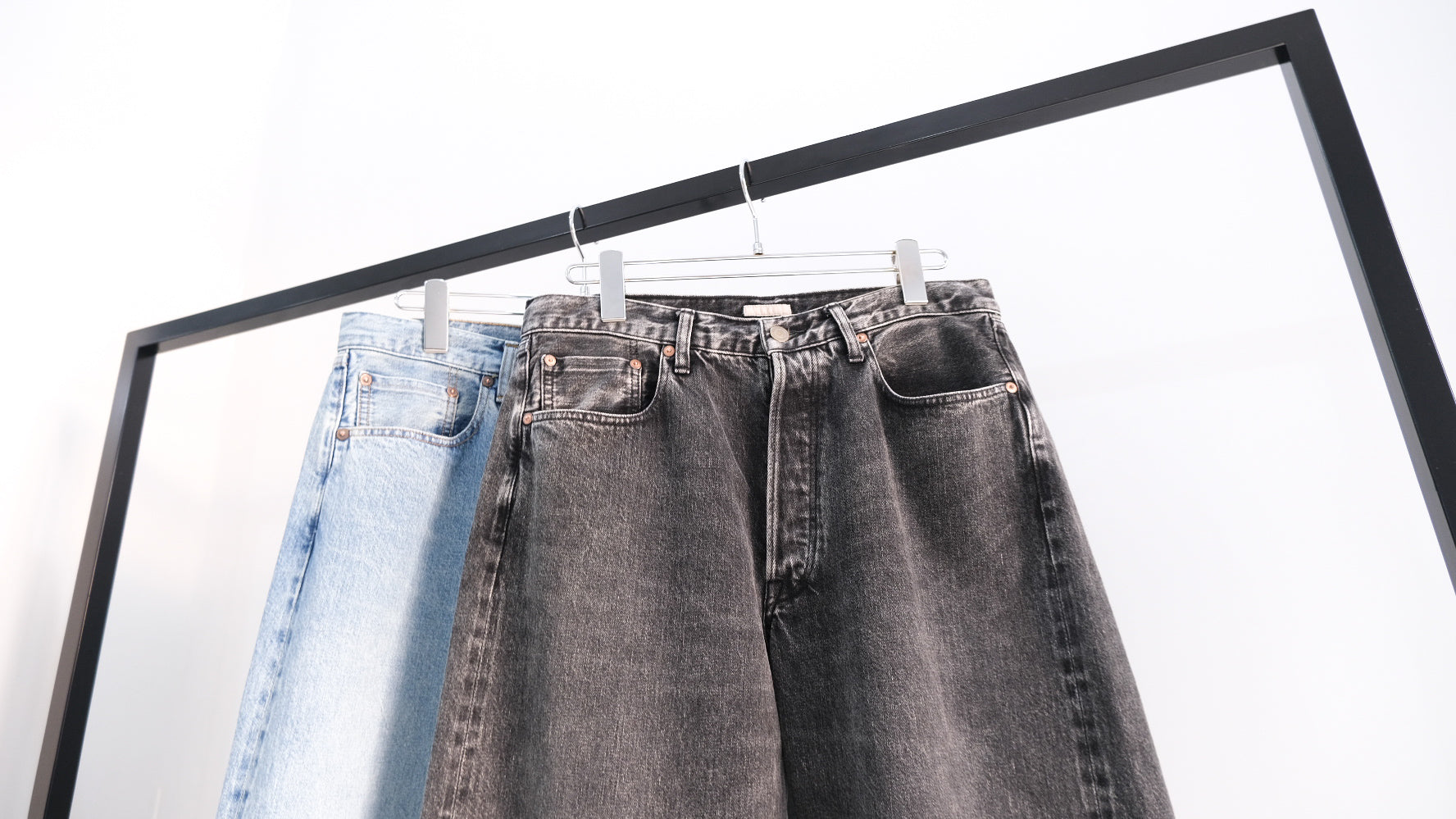 それぞれ｜VINTAGE WASHED SELVEDGE BLACK DENIM 5P PANTS,VINTAGE