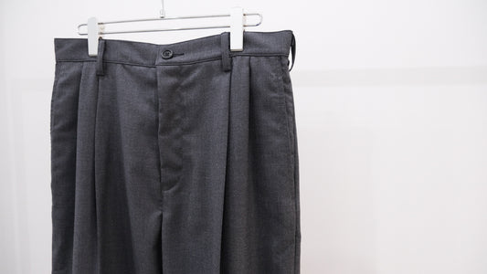 両｜Wool/Poly Pleated Pants｜KUON 23AW｜えん -en-