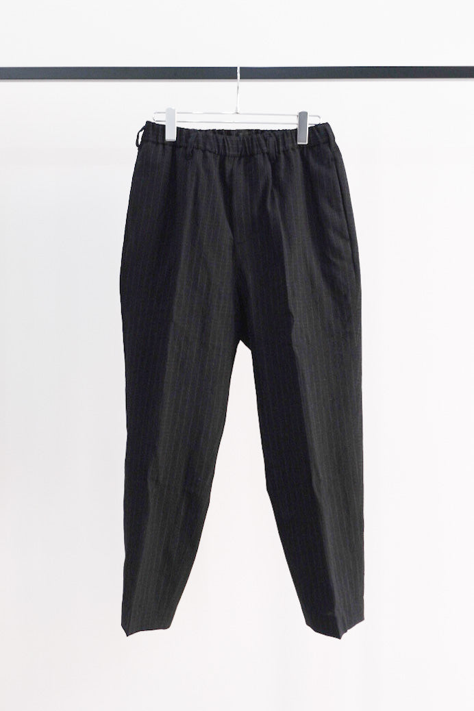 Wool seersucker easy tapered pants