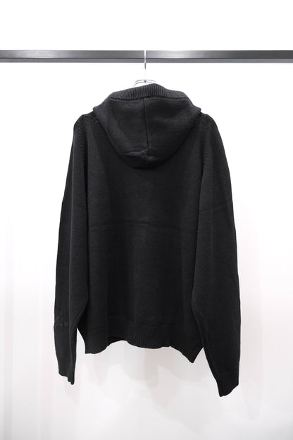 grandma zip knit hoodie