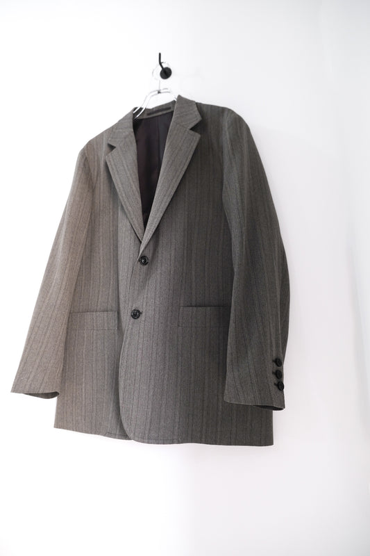 MELANGE HERRINGBONE STRIPE 2B JKT