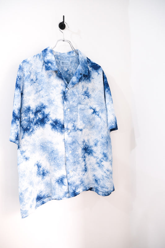 Aizome Shibori Camp Collar Shirt