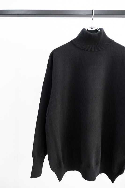 WOOL CASHMERE HIGH NECK KNIT