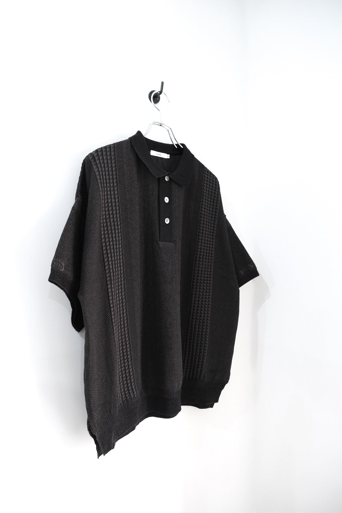 新品 YASHIKI【26SS】Aotsuyu Knit Polo(BLACK) Aotsuyu Knit Polo｜YASHIKI 26SS｜えん -en-