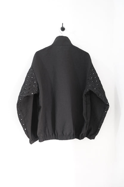 Embroidery stand collar blouson