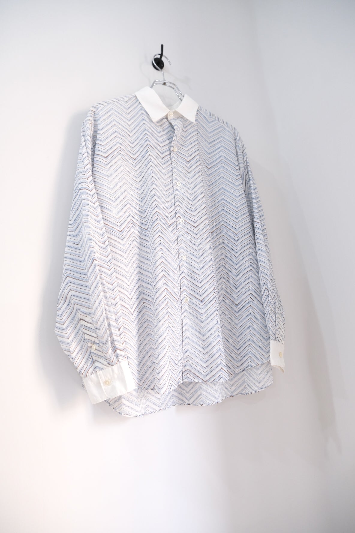 Cotton block print cover up shirt