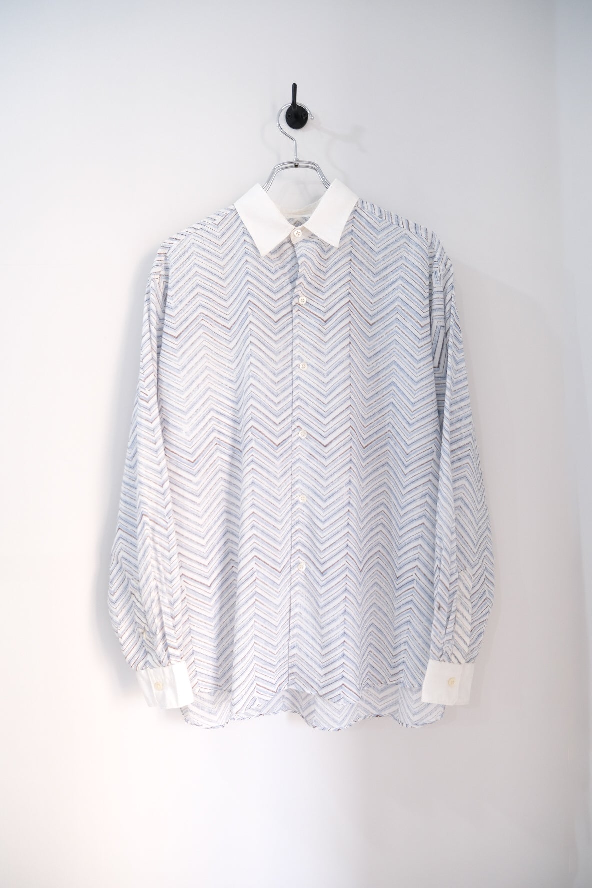 Cotton block print cover up shirt
