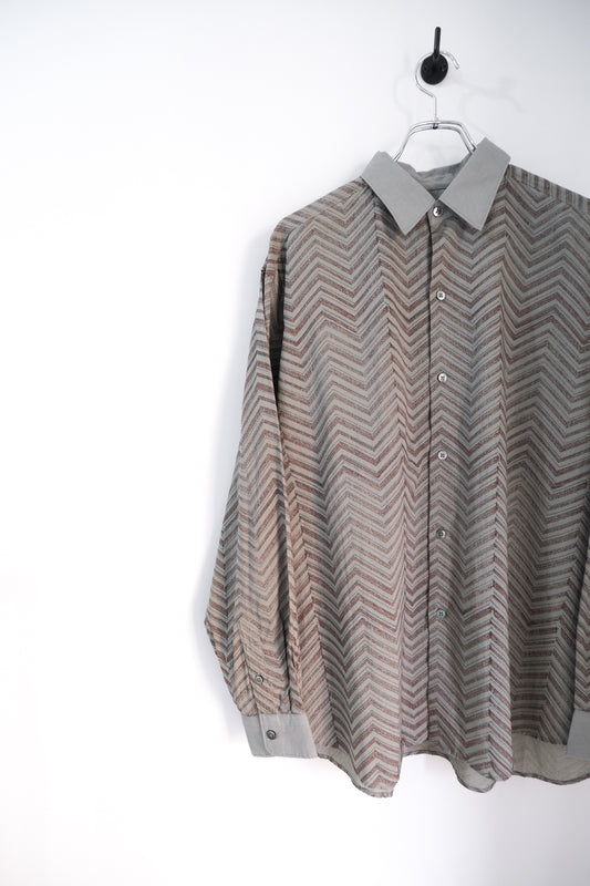 Cotton block print cover up shirt