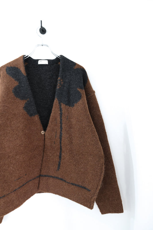 flower knit cardigan