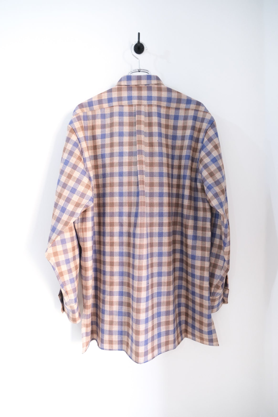 BLOCKCHECK WOOL SQUARE SHIRTS