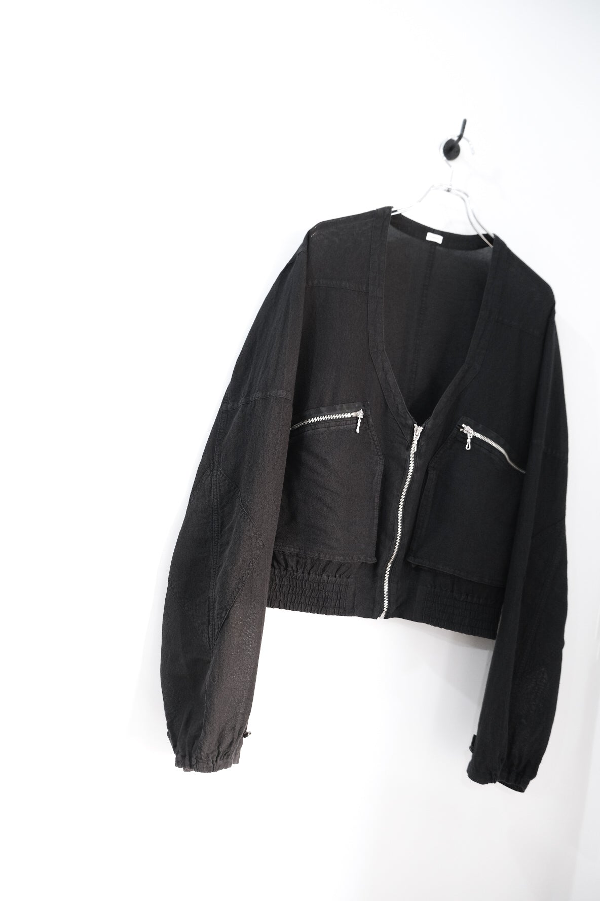 Silk/Cotton Gisya No Collar Jacket