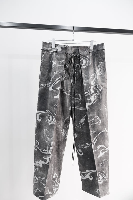 【30% off】Suminagashi Printed Hakama Trousers