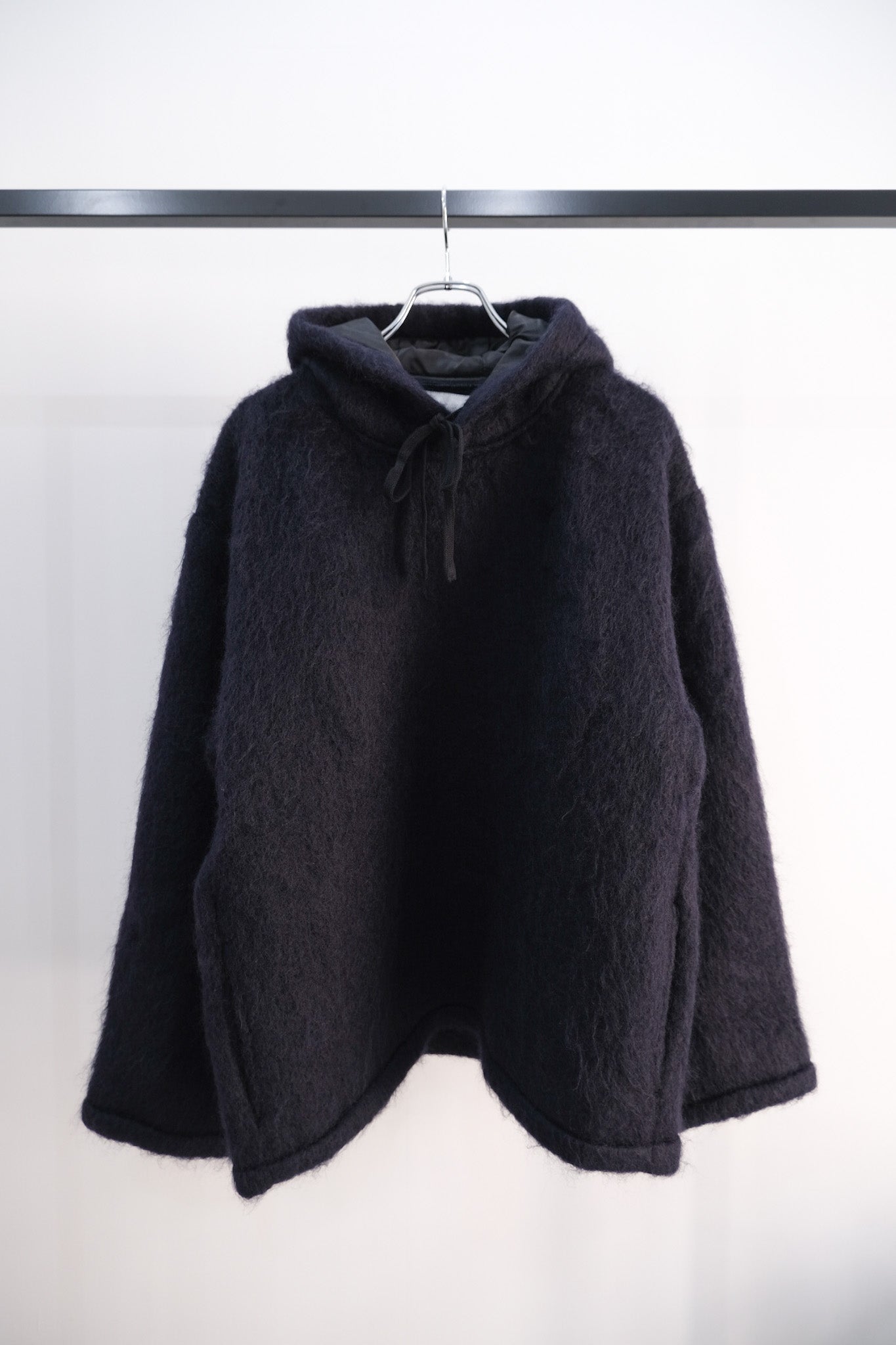 mohair hood pullover