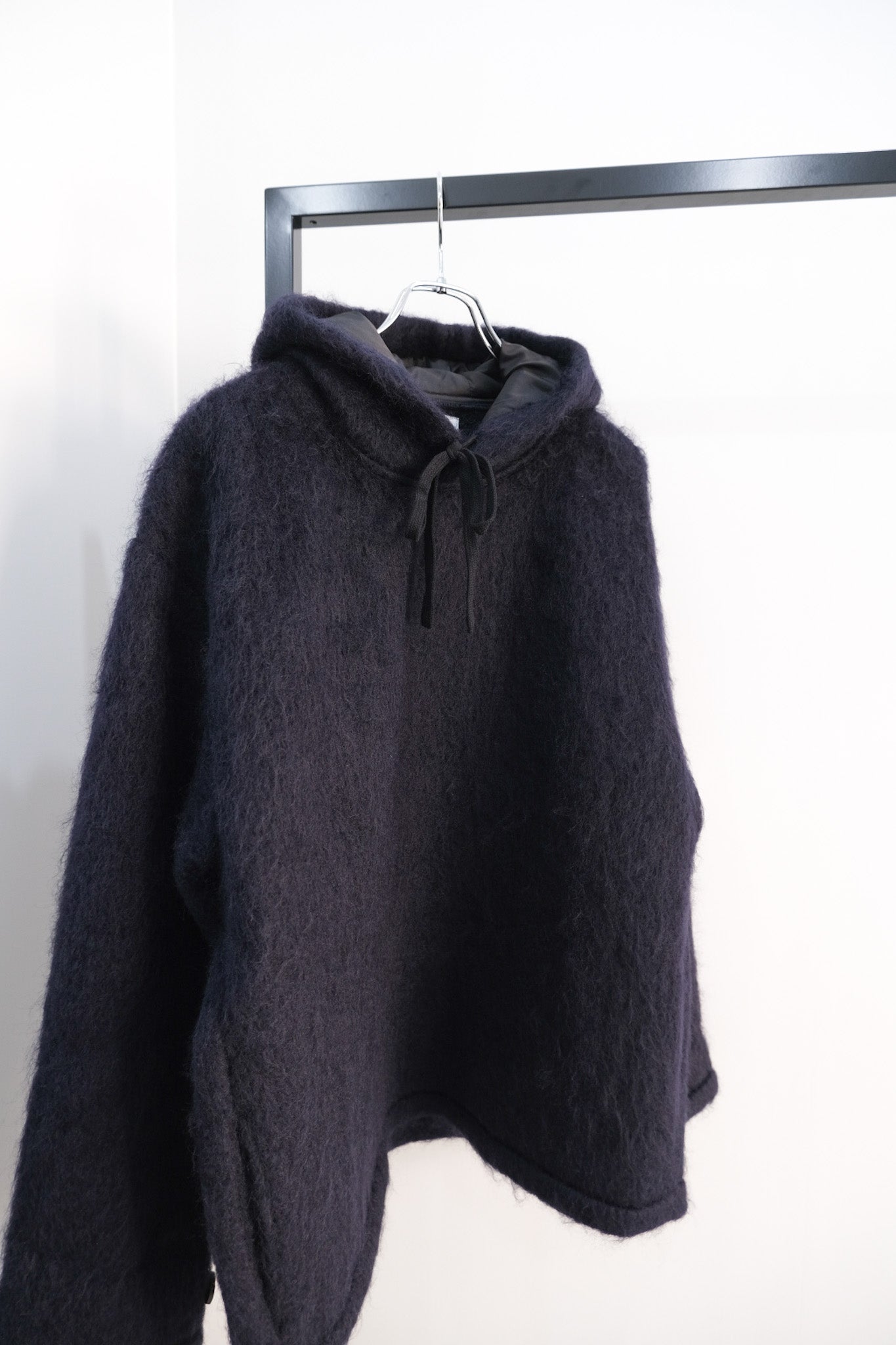 mohair hood pullover