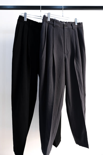 3 PLEAT WOOL PANTS