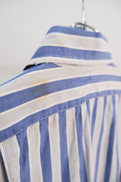 70's Chritian Dior Long Cuffs Stripe Shirt