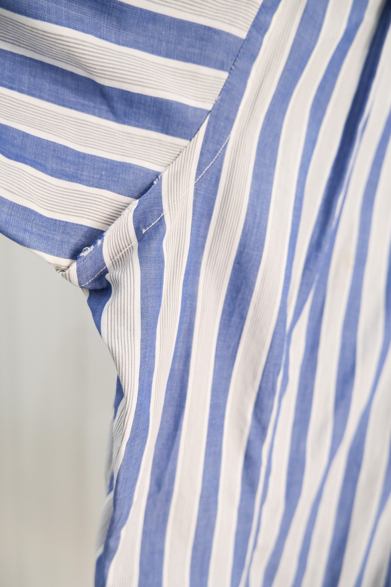 70's Christian Dior Long Cuffs Stripe Shirt