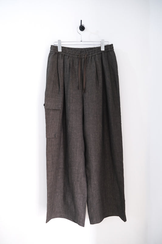 SUMI LINEN WIDE EASY CARGO PANTS