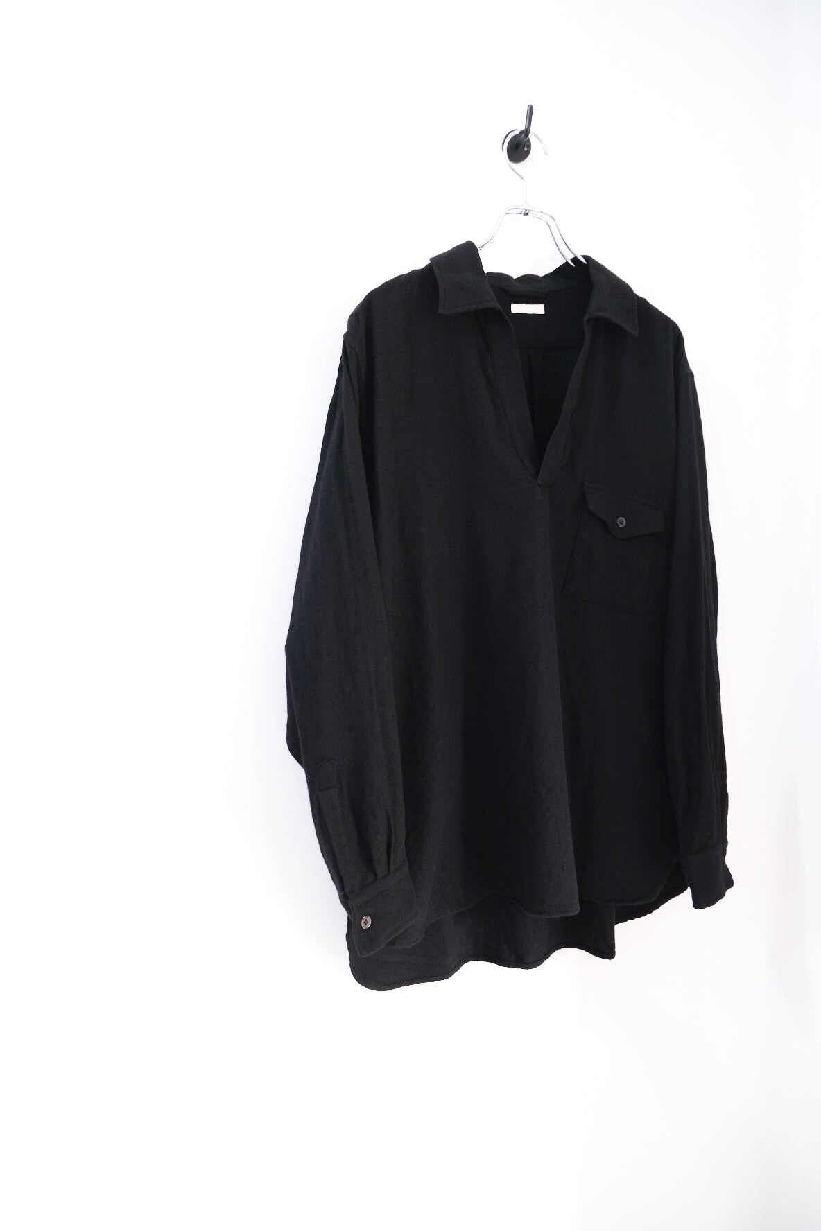 WASHED SUPER FINE WOOL VIYELLA SKIPPER SHIRT
