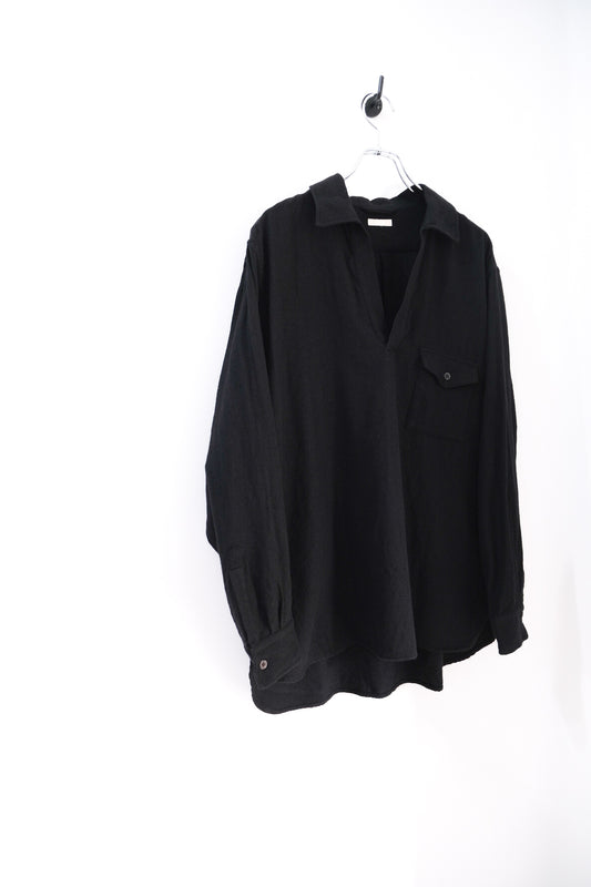 WASHED SUPER FINE WOOL VIYELLA SKIPPER SHIRT