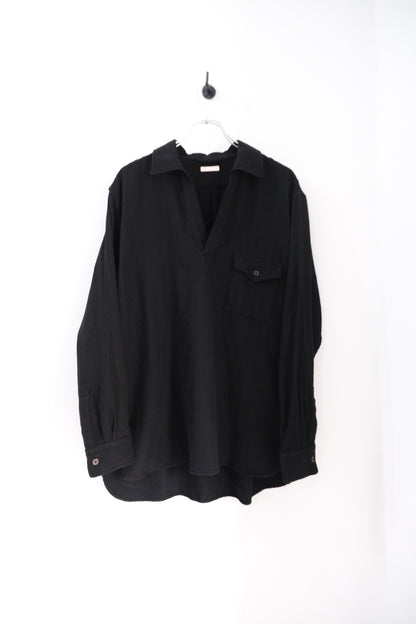WASHED SUPER FINE WOOL VIYELLA SKIPPER SHIRT