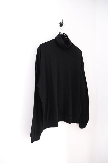 SUPER FINE WOOL COTTON TURTLE-NECK TOP