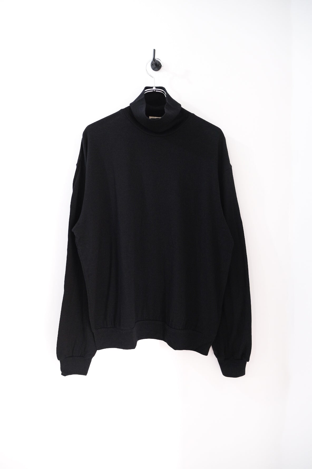 SUPER FINE WOOL COTTON TURTLE-NECK TOP