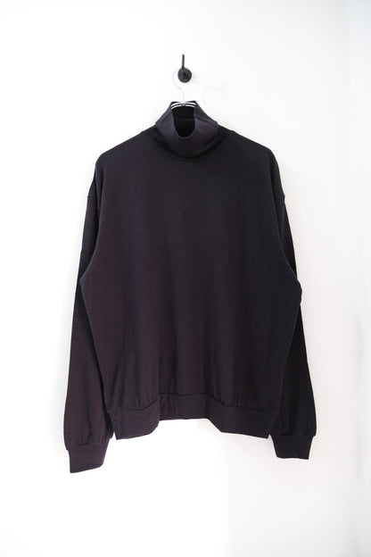 SUPER FINE WOOL COTTON TURTLE-NECK TOP