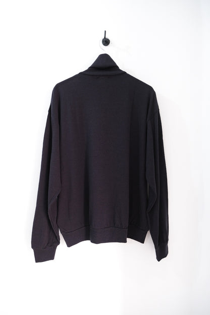 SUPER FINE WOOL COTTON TURTLE-NECK TOP