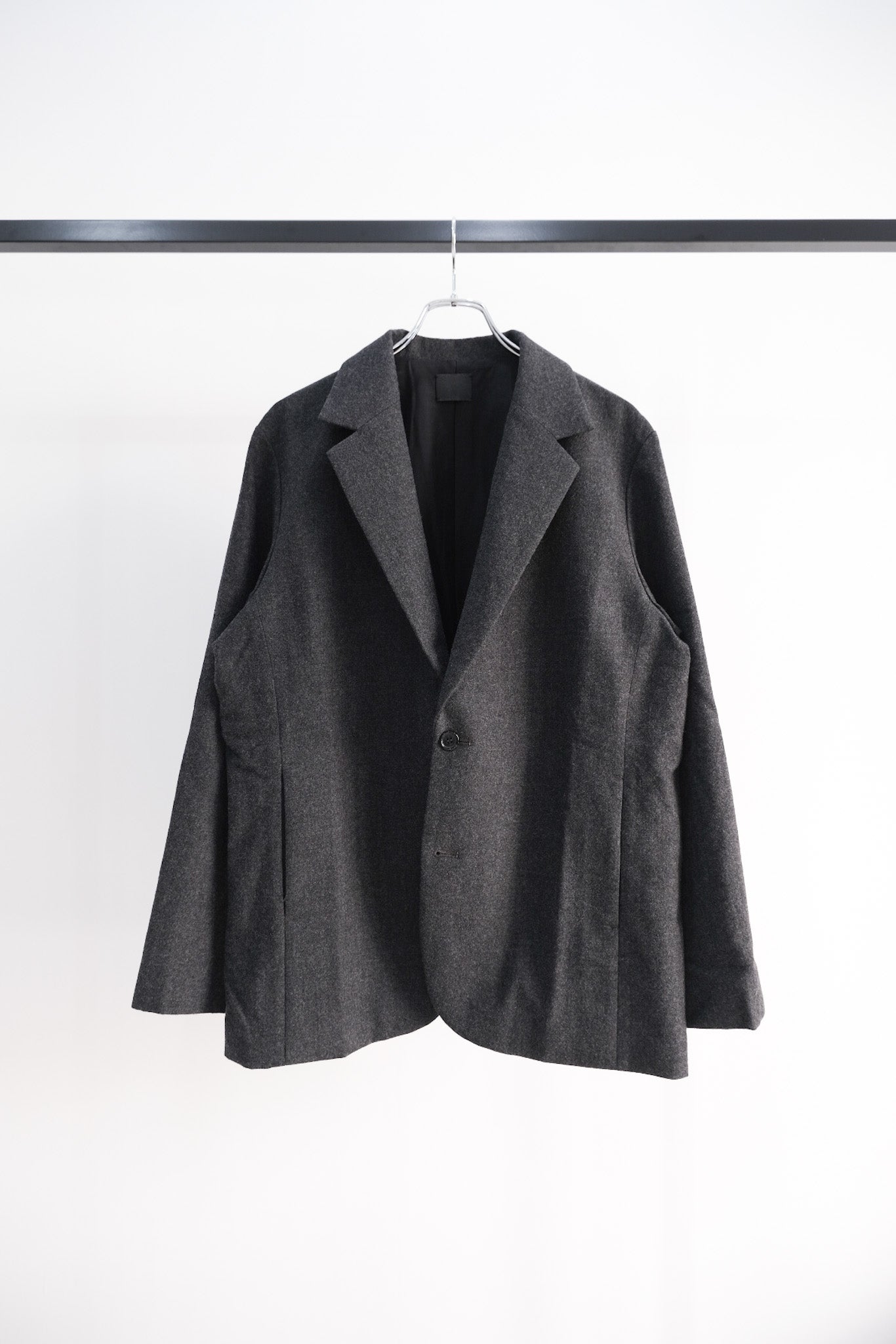 Full-length wool tailored jacket