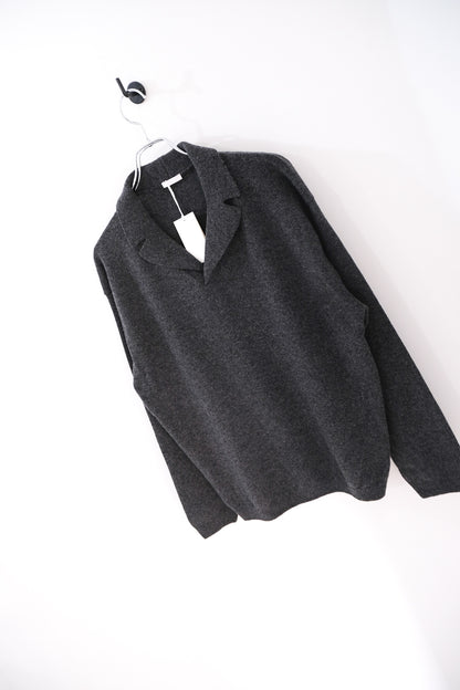 Wool Open Collar Knit Shirts