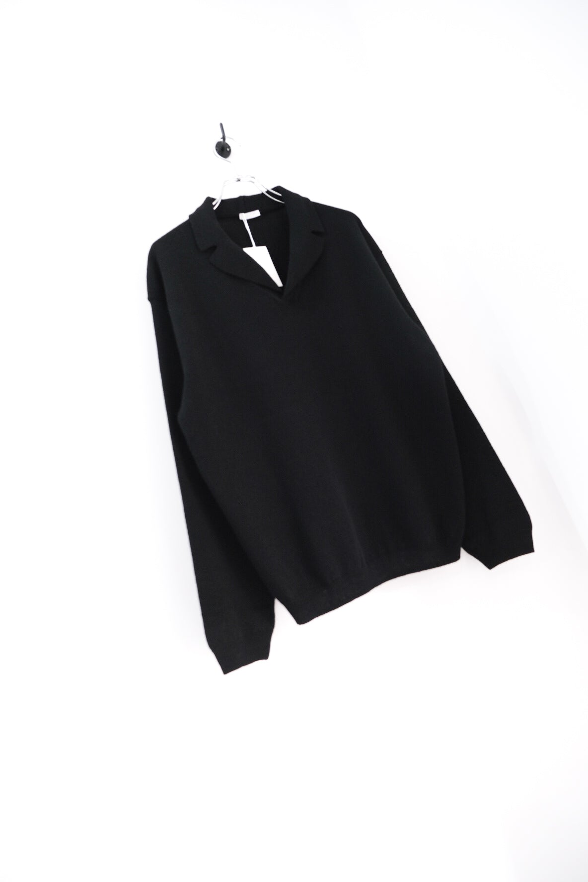 Wool Open Collar Knit Shirts