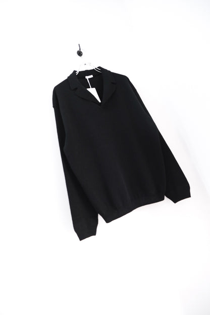 Wool Open Collar Knit Shirts