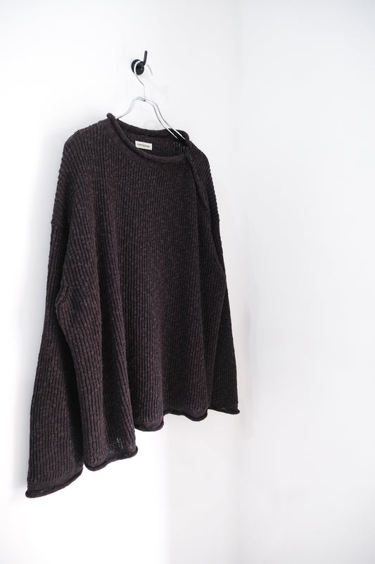 COTTON LINEN LOOSE FIT SWEATER