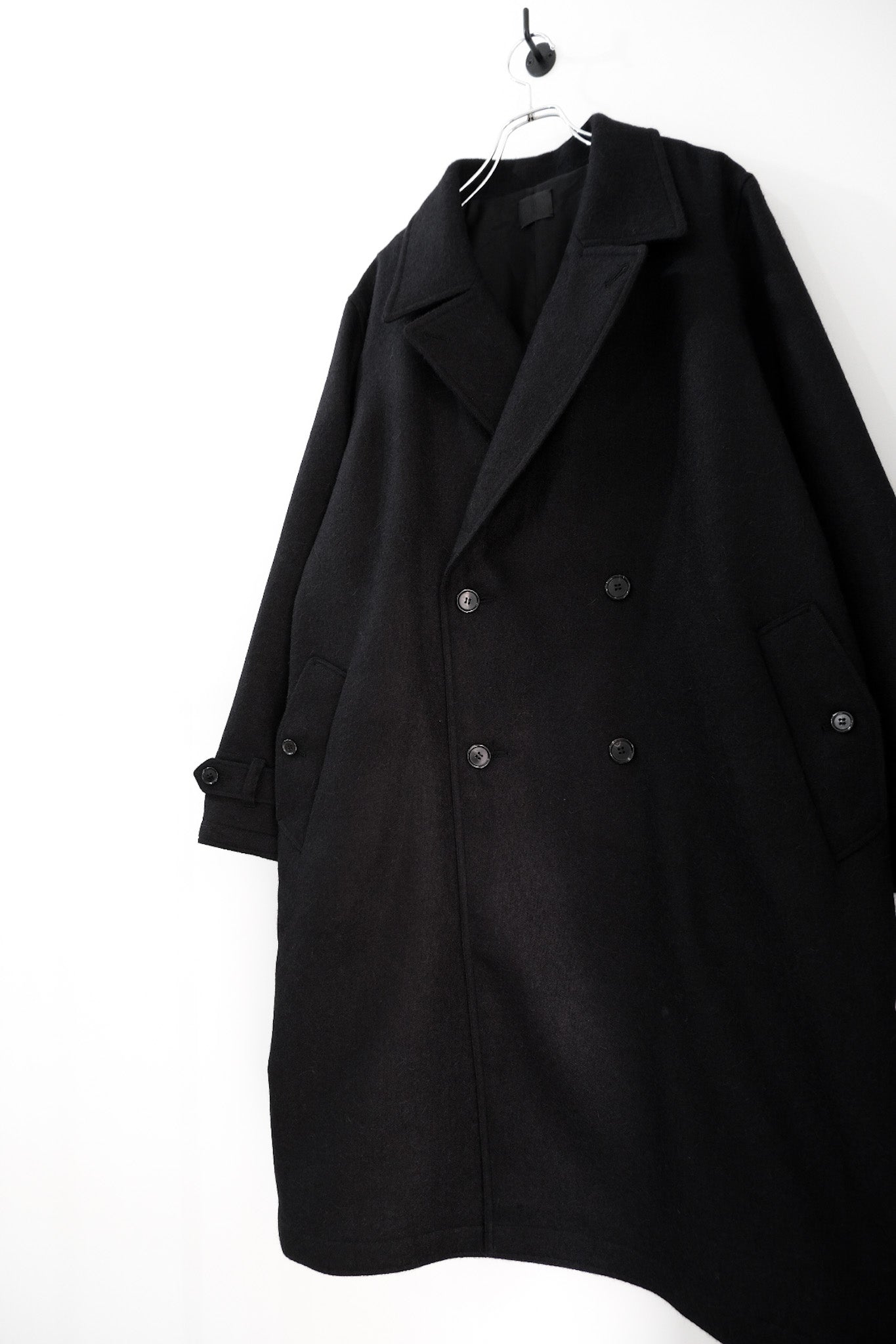 alpaca melton trench coat