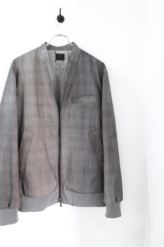 ウールアーバン格子・ジップジャケット