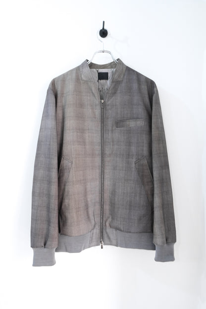 ウールアーバン格子・ジップジャケット